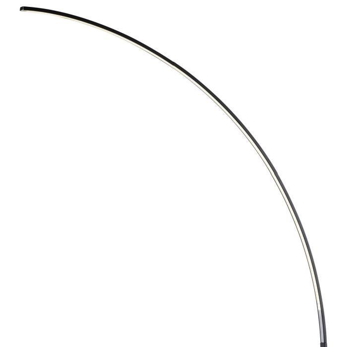 Lampadaire arc en métal 95x35x170 cm LED 15 W noir