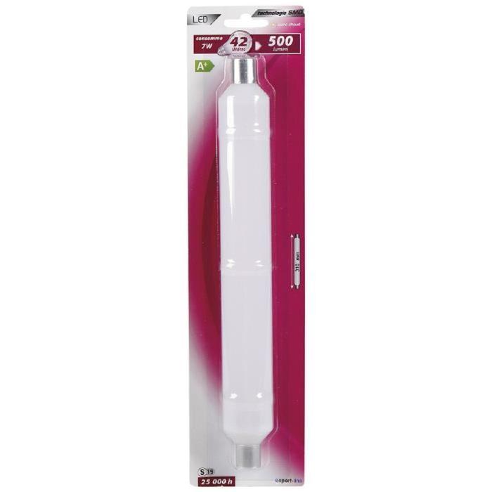 EXPERT LINE Tube LED Linolite S19 7W équivalent a 50W blanc chaud