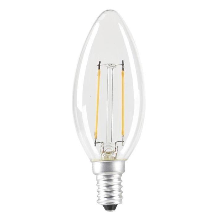 EXPERT LINE Ampoule LED E14 SMD a filament 2 W équivalent a 24 W blanc chaud