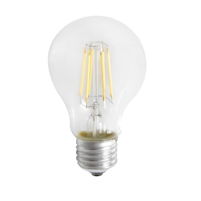 EXPERT LINE Ampoule LED E27 SMD a filament 6 W équivalent a 51 W blanc chaud