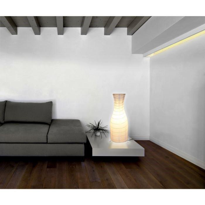 Lampadaire Papier de riz blanc - H 64 cm