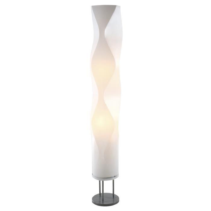PSYK lampadaire en métal et PVC vague - Hauteur 130 cm