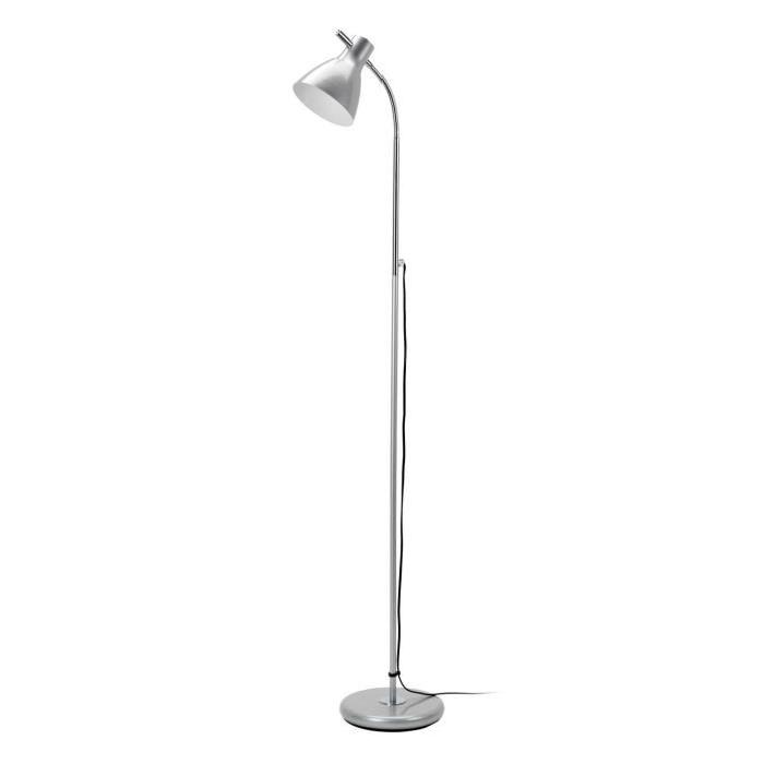 Lampadaire arc en fer laqué Gris - Ř 22 x H 137 cm