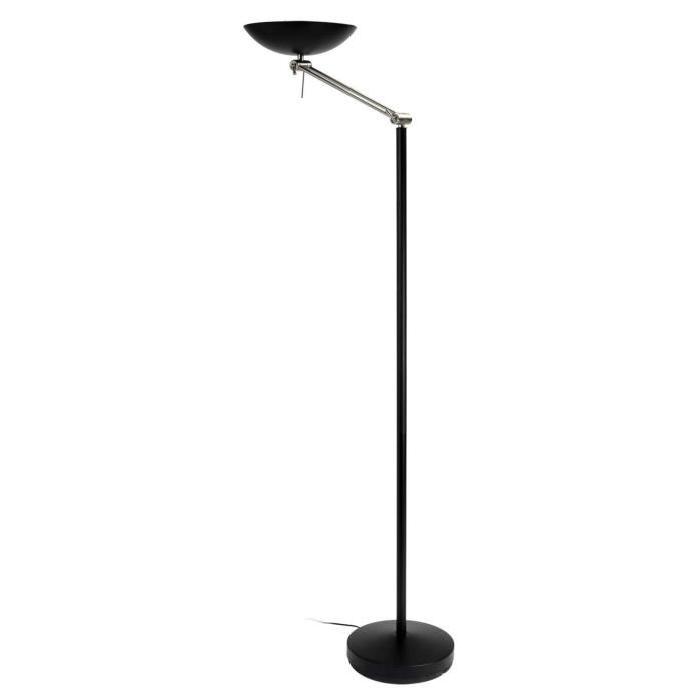 Lampadaire en fer laqué Noir - Ř 25 x H 180 cm