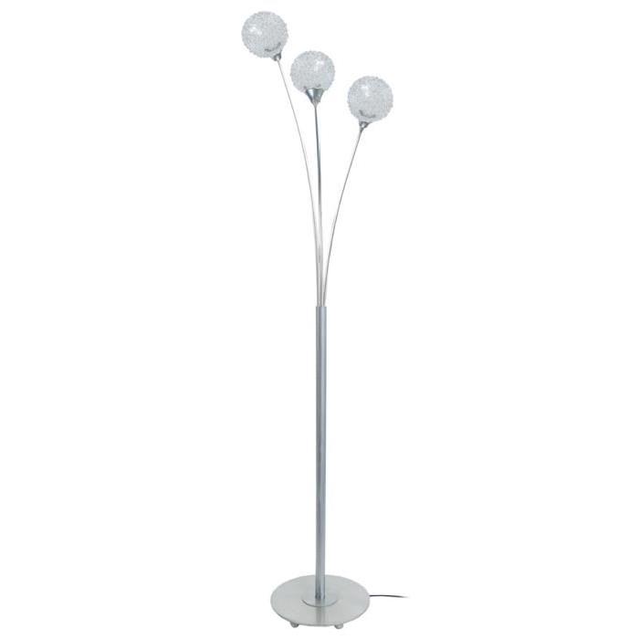 ACTUELLE Lampadaire 3 boules fil aluminium 165 cm