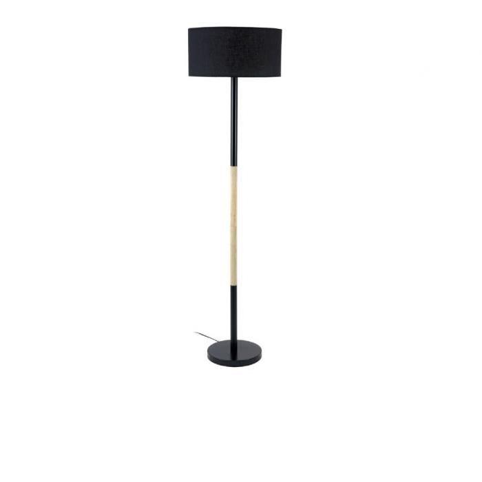 Lampadaire Lotta E 27 60W diametre 40 cm hauteur 150 cm noir