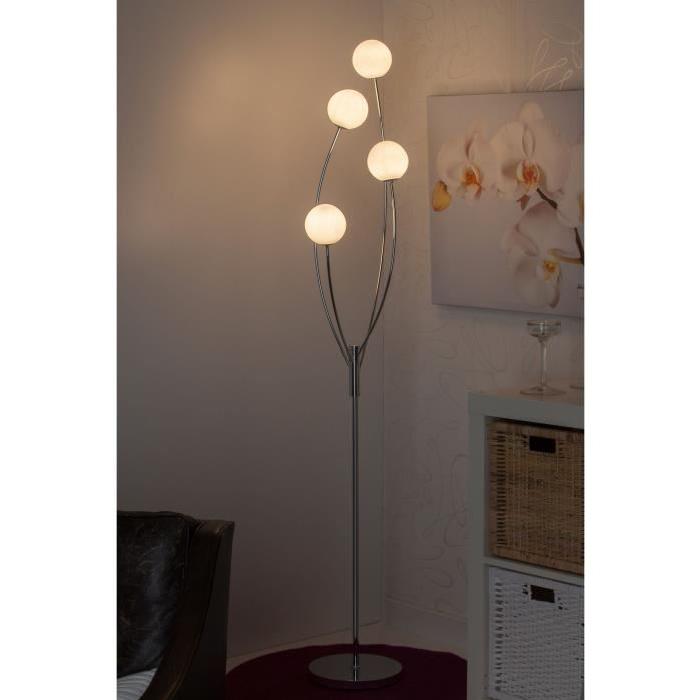 BRILLIANT Lampadaire a 4 lumieres Belina - Blanc