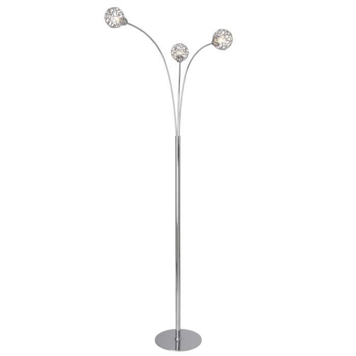 BRILLIANT Lampadaire a 3 lumieres Virgo - Chrome