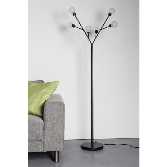 BRILLIANT Lampadaire 6 lumieres Shoot - Noir