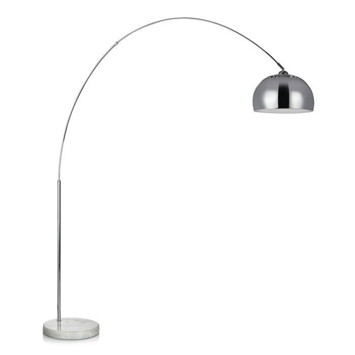 BIGARC Lampadaire arc Chrome. Hauteur 2.02m