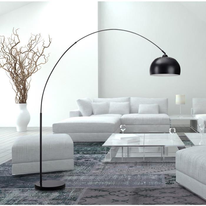 BIGARC Lampadaire arc Noir. Hauteur 2.02m