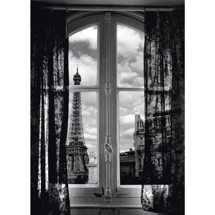 Affiche papier -  Fenetre sur Paris   - Hellerdani   -  50x70 cm
