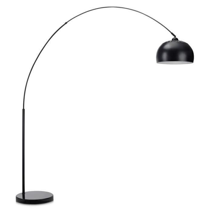 BIGARC Lampadaire arc Noir. Hauteur 2.02m