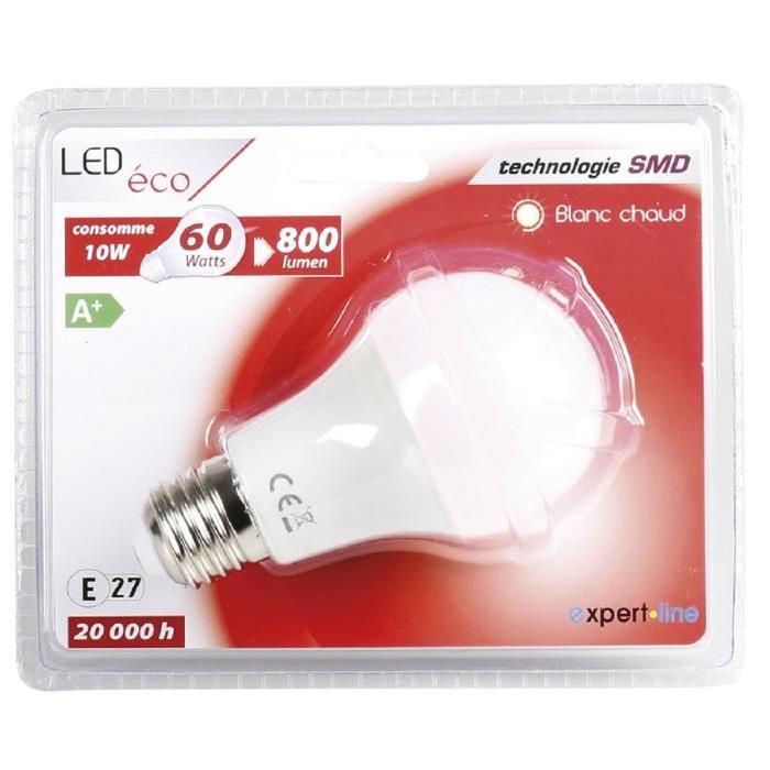 EXPERT LINE Ampoule LED E27 10 W équivalent a 60 W blanc chaud