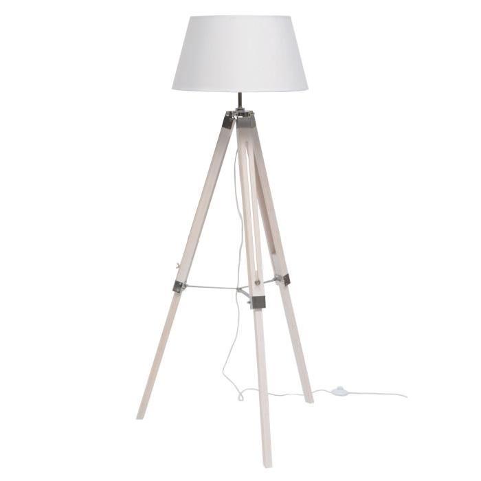 Lampadaire a poser Nature E27 40 W Blanc