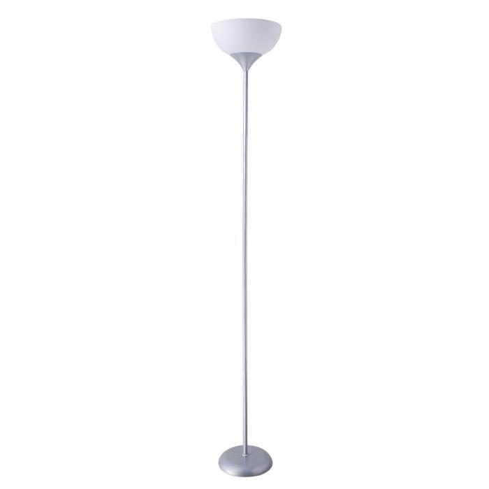 Lampadaire a 3 lumieres BASIC LED E27 10W 806 Lumens 3000 Kelvins noir et gris