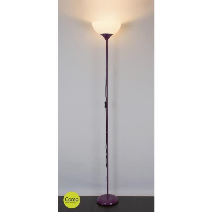 Lampadaire BASIC LED E27 10W 806 Lumens 3000 Kelvins noir et violet