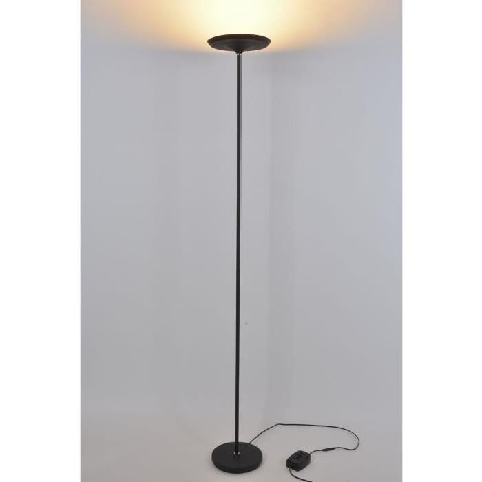 CHELSEA Lampadaire en métal LED L26 x H183 cm Noir