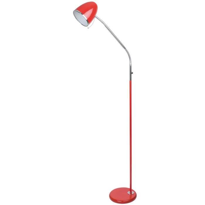 Lampadaire Arty 155 cm E27 11 W rouge