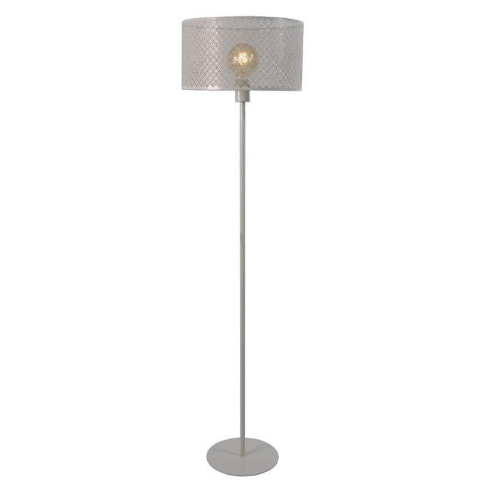 Lampadaire perforé Star 35 cm blanc