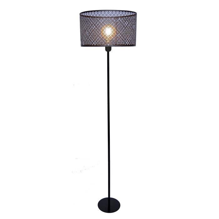 Lampadaire perforé Star 35 cm marron