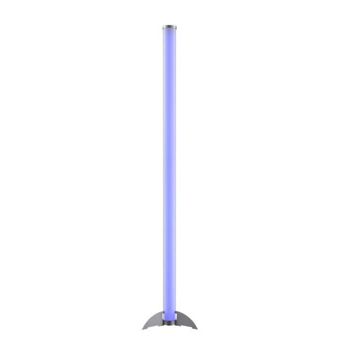 Lampadaire LED en plastique 121x5,5x5,5cm Gris métallisé