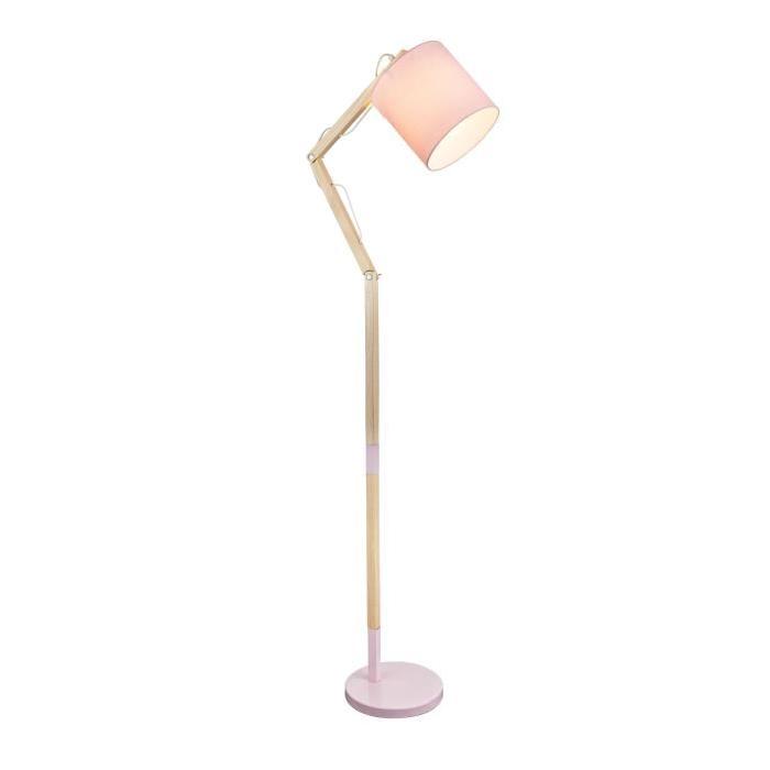 GLOBO LIGHTING Lampadaire métal rose vif - H 160 cm -  Abat-jour rose vif