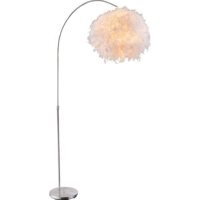 Lampadaire en métal 196x45x96cm Blanc