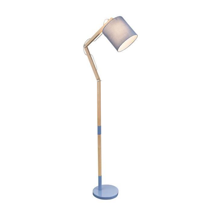GLOBO LIGHTING Lampadaire métal bleu - H 160 cm -  Abat-jour bleu
