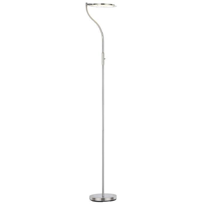 BORMIOLI LUIGI Lampadaire LED et abat-jour orientable hauteur 180 cm diametre 25 cm 18 W gris