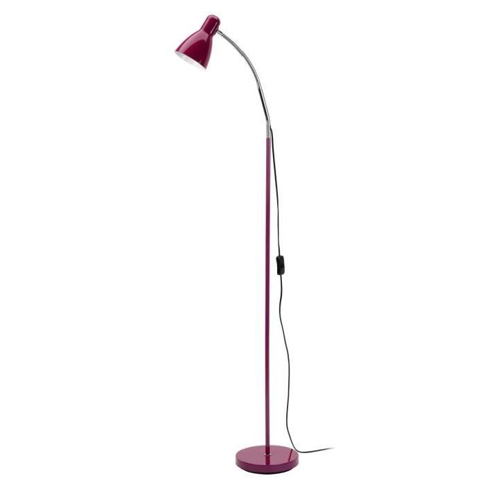 Lampadaire Elio E27 28 W diametre 20 cm hauteur 137 cm violet