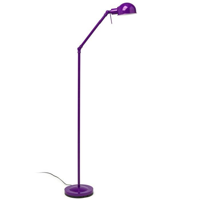 Lampadaire Téa E27 15 W diametre 23 cm hauteur 154 cm violet