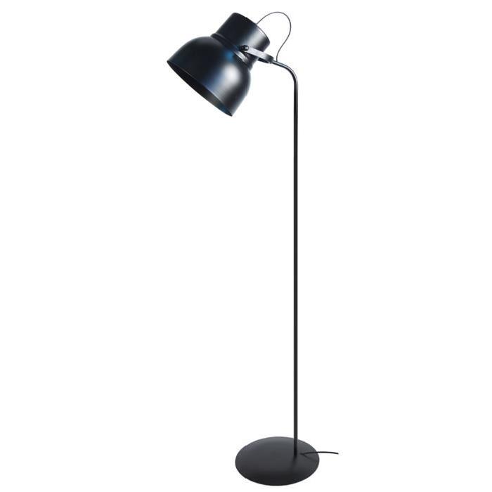 Lampadaire Cloche E27 23 W 150 cm Noir satiné