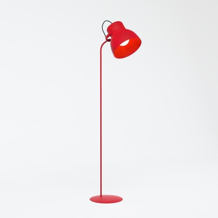 Lampadaire Cloche E27 23 W 150 cm Rouge