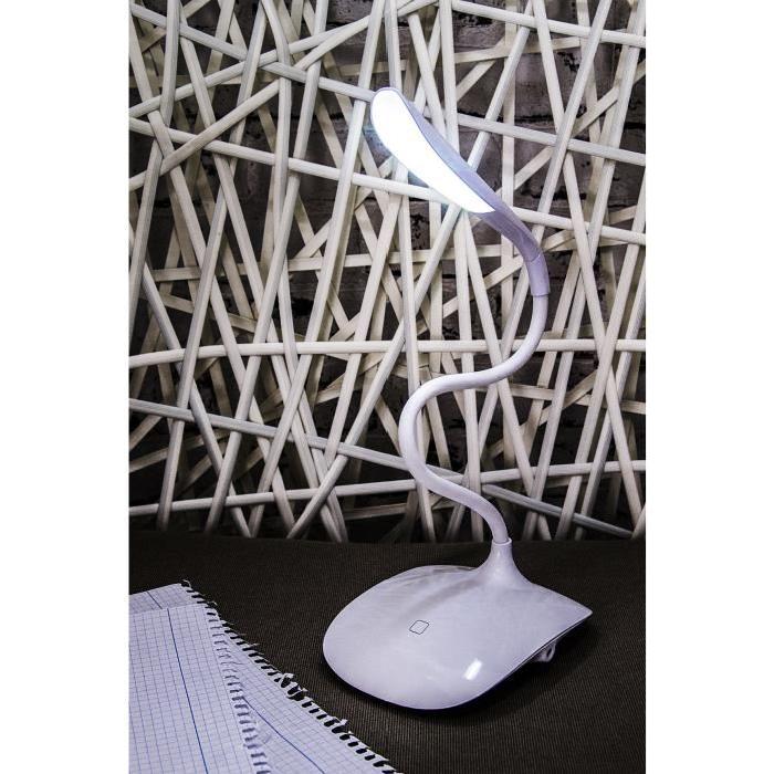 Lampe de bureau pince LED 1W blanc