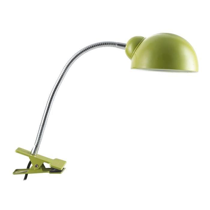 Lampe pince de bureau Quincy E14 40W vert