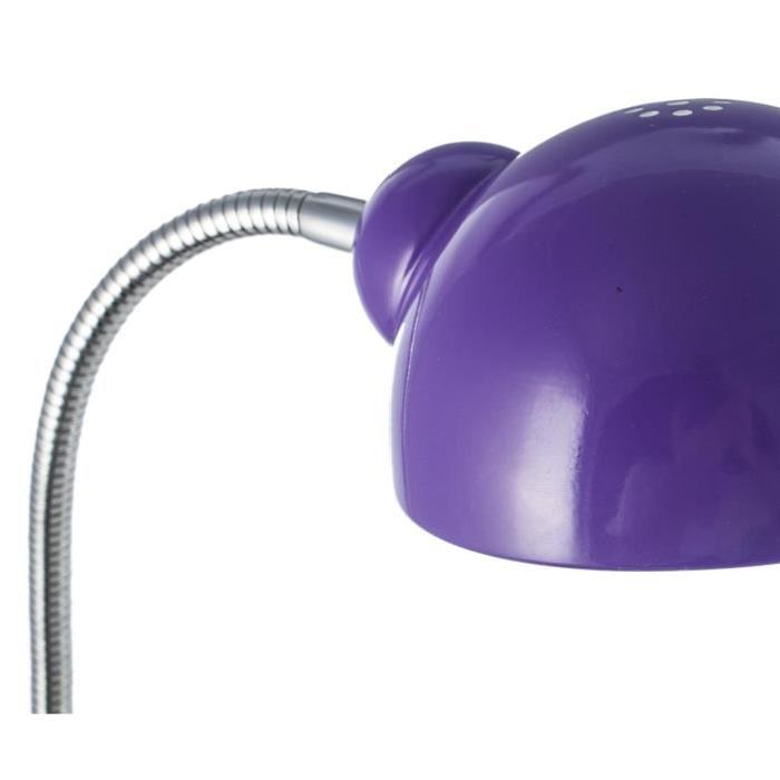 Lampe pince de bureau Quincy E14 40W violet