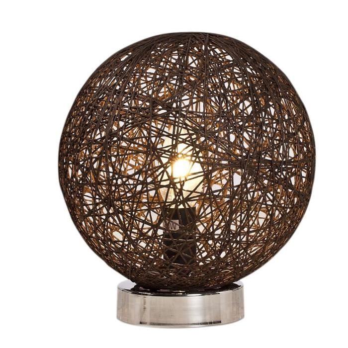 BAYA lampe boule rotin, diam 20xH24