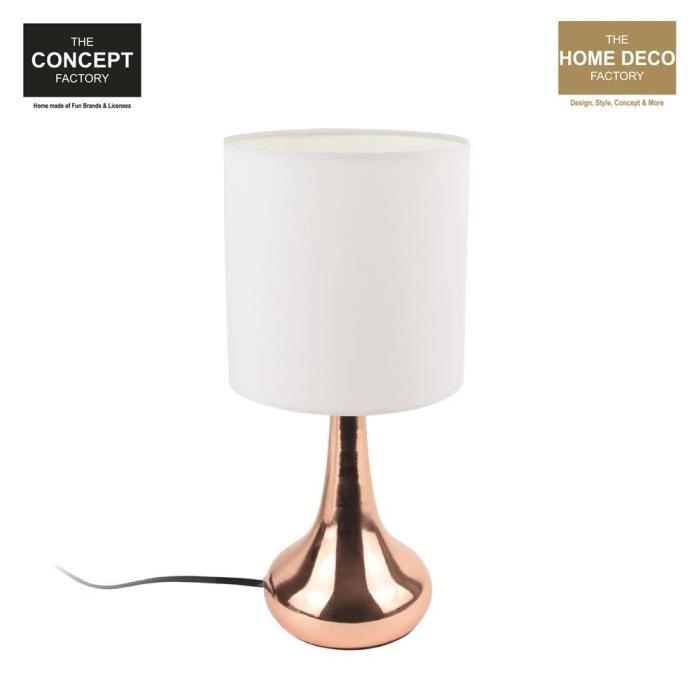 Lampe Tactile - Cuivre et Blanc