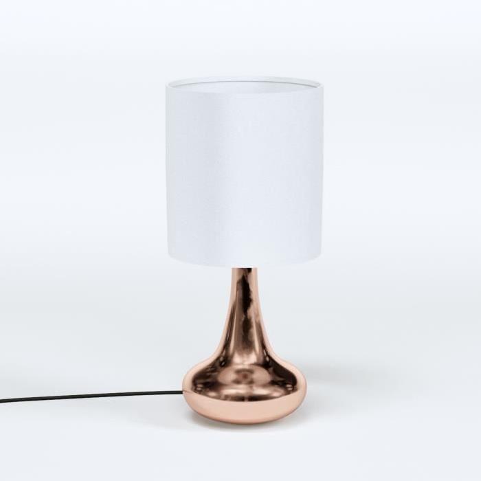 Lampe Tactile - Cuivre et Blanc