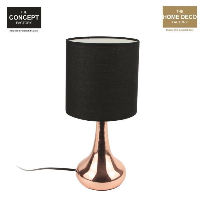 Lampe Tactile - Cuivre et Noir