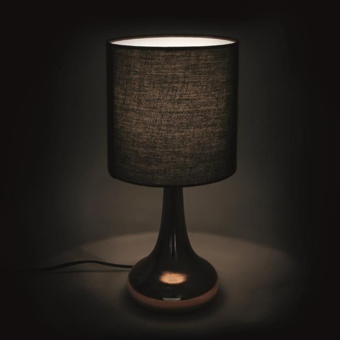 Lampe Tactile - Cuivre et Noir