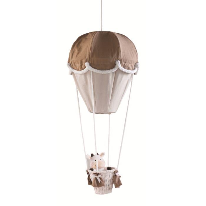 DOMIVA Lampe montgolfiere  - Chocolat et Ecru