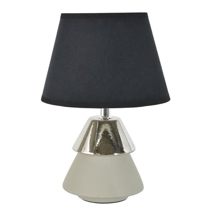 LULEA Lampe bimatiere D 20 x H 30 cm Silver