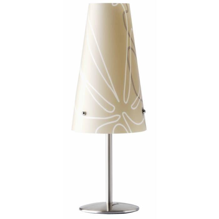 BRILLANT Lampe a poser/chevet Isi hauteur 36 cm Ř13 cm E14 40W acier, beige et blanc