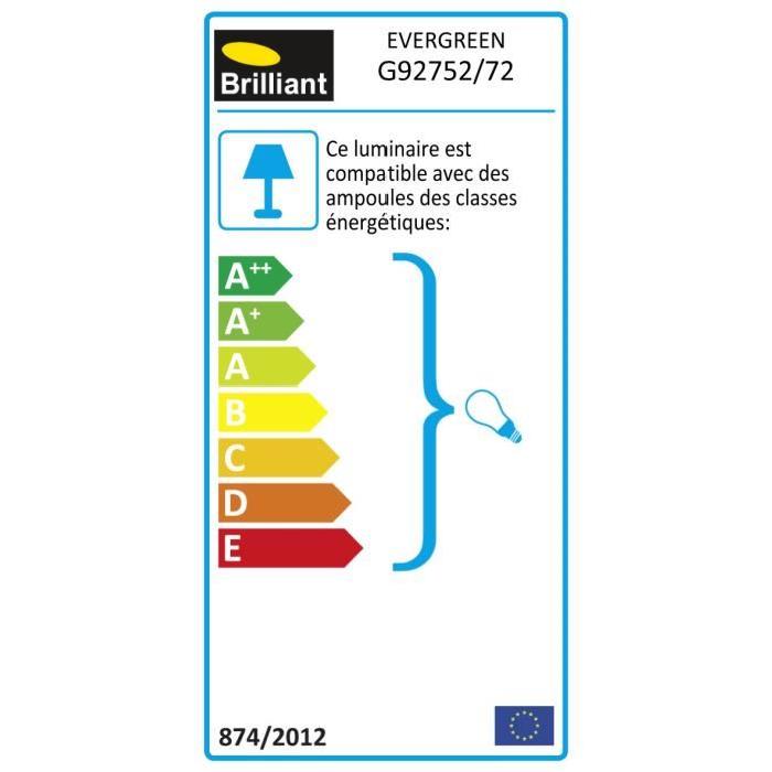 BRILLIANT Lampe a poser LED Evergreen hauteur 23 cm E14 1W noir, chrome et transparent