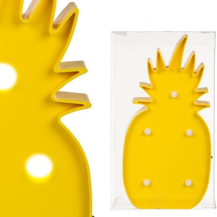 Lampe Ananas en plastique avec 5 LED - Blanc