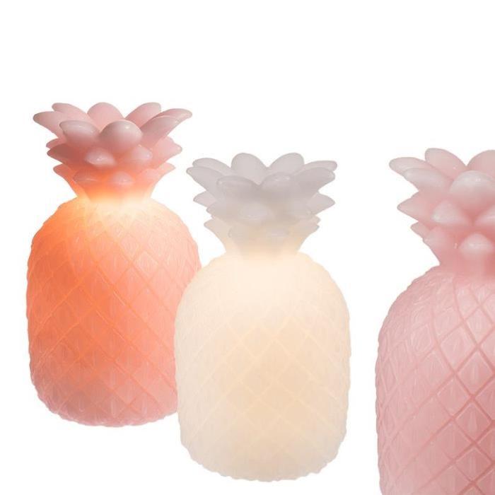 Lampe ananas en cire naturelle avec LED - Blanc