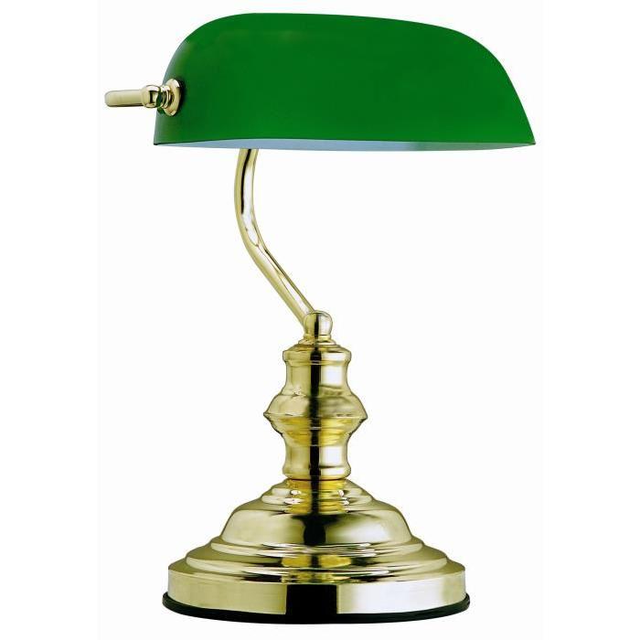 GLOBO LIGHTING Lampe a poser avec interrupteur - 250x190x360 - Laiton vert