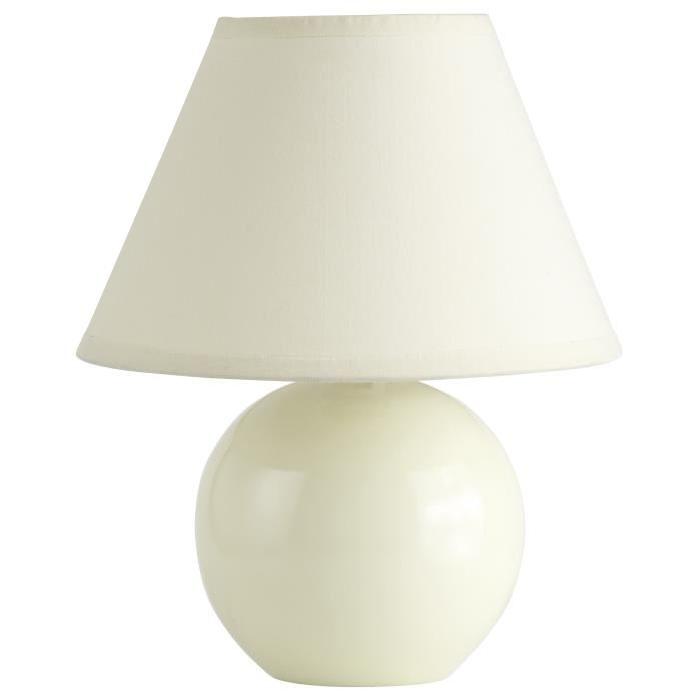 BRILLIANT Lampe a poser/chevet Prime hauteur 23 cm Ř20 cm E14 40W beige